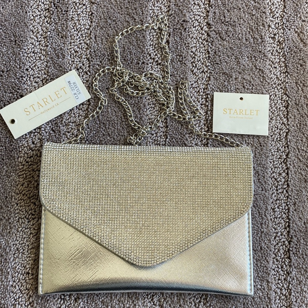 STARLET Clear Silver RHINESTONE EVENING BAG/CLUTCH/CROSSBODY
Purse